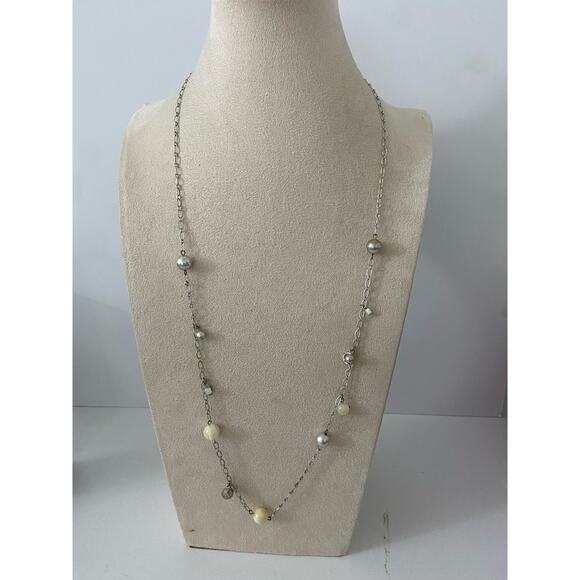 long chain necklace with peace sign charms - Picture 1 of 4